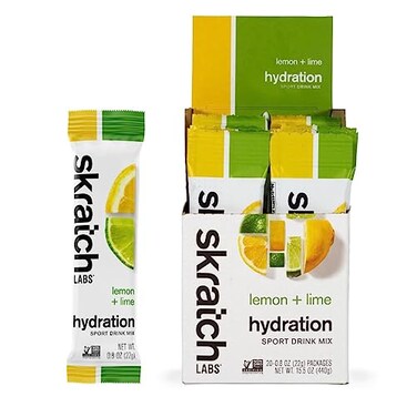 Skratch Labs Hydration Sports Drink Mix, Electrolytes, Lemon Lime, 20 Pack