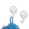 iDesign Power Lock Bathroom Suction Cup Hooks, Set of 2, Clear