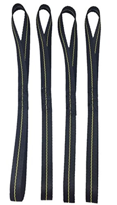 Cajun Tie 18" Soft Loop Tie Down Straps, 4 Pack. 2,789 Lb Break Strength. Made in the USA