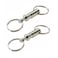 Lasenersm 2 Pcs Heavy Duty Dual Key Ring Pull Apart Snap Lock Holder Detachable Key Rings Keychains