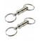 Lasenersm 2 Pcs Heavy Duty Dual Key Ring Pull Apart Snap Lock Holder Detachable Key Rings Keychains