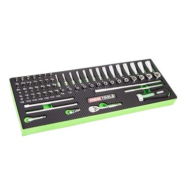 OEMTOOLS 23997 Socket Set 64PC, 1/4" Drive Mechanic Tool Set, Socket Wrench Set Hard Chrome Finish, No-Slip Sockets, Ratchet Set and Extensions for Tight Spaces