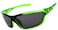 Nitrogen Men's Rectangular Sports Wrap 65mm Green Polarized Sunglasses, Medium