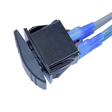 Advance MCS DC Momentary Reversing Rocker Switch ,Double Pole Double Throwwith Wire Pigtails Black