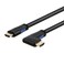 CableCreation 4K 60HZ HDMI Cable Left Angle 90 Degree, Ultra HD, 3ft, Black