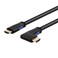 CableCreation 4K 60HZ HDMI Cable Left Angle 90 Degree, Ultra HD, 3ft, Black