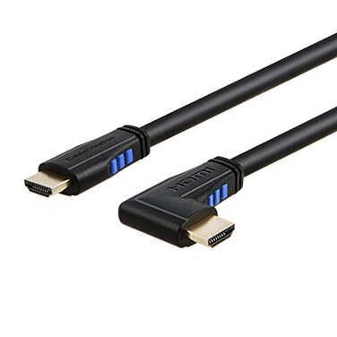 CableCreation 4K 60HZ HDMI Cable Left Angle 90 Degree, Ultra HD, 6ft, Black