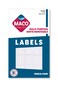 MACO White Rectangular Multi-Purpose Labels, 3/4 x 1 Inches, 1000 Per Box ,MS-1216