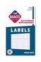 MACO White Rectangular Multi-Purpose Labels, 3/4 x 1 Inches, 1000 Per Box ,MS-1216