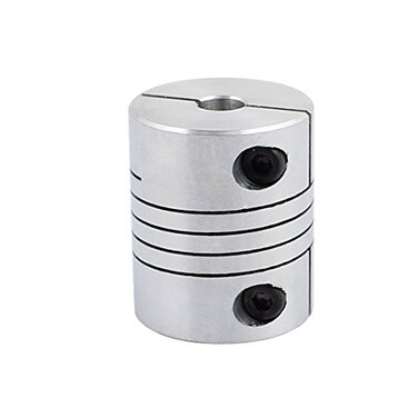uxcell 6.35mm to 12mm Shaft Coupling 30mm Length 25mm Diameter Stepper Motor Coupler Aluminum Alloy Joint Connector for 3D Printer CNC Machine DIY Encoder