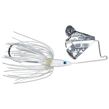 Strike King Tri-Wing Mini Buzz King Fishing Lure, Buzzbait, White