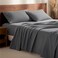 Bare Home King Flannel Sheet Set 100% Cotton ,King, Grey
