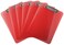Trade Quest Red Clear Clipboards Letter Size Low Profile ,6-Pack