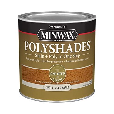 Minwax PolyShades Wood StainPolyurethane Finish&ldquo;&frac12; Pint, Olde Maple, Satin