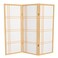 Red Lantern 4 ft. Short Double Cross Shoji Screen - Natural - 3 Panels