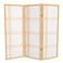 Red Lantern 4 ft. Short Double Cross Shoji Screen - Natural - 3 Panels