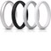 ThunderFit Women's Thin and Stackable Silicone Ring Enhancers, 2.5mm Wide