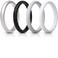 ThunderFit Women's Thin and Stackable Silicone Ring Enhancers, 2.5mm Wide