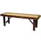 Red Lantern Japanese Bamboo Bench w/ Wood Frame