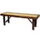 Red Lantern Japanese Bamboo Bench w/ Wood Frame