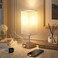 Siljoy Bedside Table Lamp with USB AC Touch Control Dimmable Bulb Included