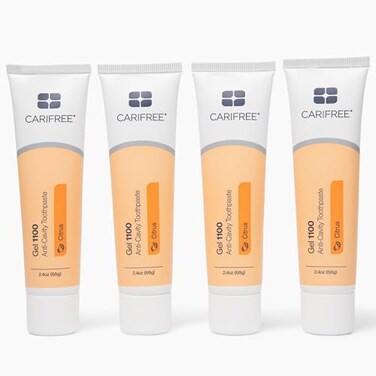 CariFree 1100 Fluoride Toothpaste, Nano Hydroxyapatite, Citrus, 2.4oz Pk 4