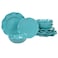 Certified International Perlette Teal 12 pc Melamine Dinnerware Set, Service for 4