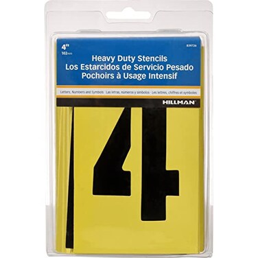 Hillman Letter and Number Stencil Pack, 4