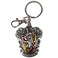 Monogram Harry Potter Gryffindor School Crest Pewter Keychain