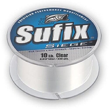 Sufix, Siege Line, 30 lbs Tested, 0.022" Diameter, 250 Yards, Clear