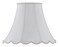 Cal Lighting SH-8105/16-WH Vertical Piped Scallop Bell, White
