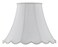 Cal Lighting SH-8105/16-WH Vertical Piped Scallop Bell, White