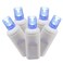 Vickerman 100 Light Blue Wide Angle LED Light Set on White Wire