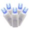 Vickerman 100 Light Blue Wide Angle LED Light Set on White Wire