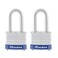 Master Lock 3TLF Laminated Steel Padlock with Key, 2 Pack Keyed-Alike