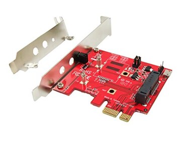 Ableconn PEX-MP117 Mini PCIe to PCIe x1 Adapter Card for WiFi, LTEWWAN Modules - Mini PCI Express Test/Development Adapter for Desktop PC