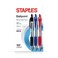 Staples Retractable Ballpoint Pens with Grip, Medium 1.0mm, 50-Pack