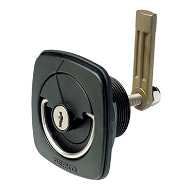 Perko 1081DP3BLK Flush LockLatch - Straight Cam Bar, Flexible Plastic Strike, Black