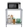 Mind Reader Countertop Microwave Shelf, Metal Kitchen Storage Rack for Small Appliances, Mugs, and Kitchen Essentials, Silver