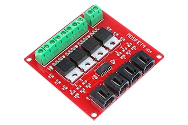 NOYITO 4-Channel MOSFET Switch Module IRF540 Isolated Power Module ,4-Channel, Red