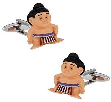 Cuff-Daddy Sumo Wrestler Cufflinks with Presentation Box
