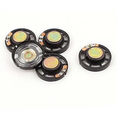 sourcing map uxcell 5Pcs 0.25W 8 Ohm Internal Magnet Mini Music Loudspeaker Speaker 29mm