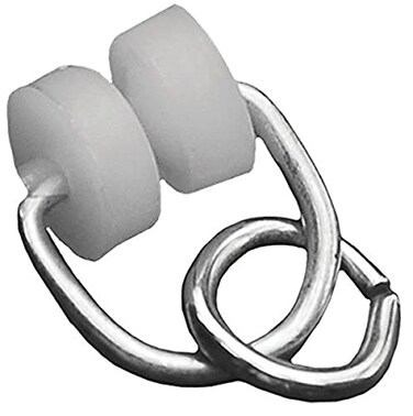 RV Designer A101, Nylon Two Wheel Carrier, Fits I Beam Track, 14 Per Pack, Window Covering Hardware , White