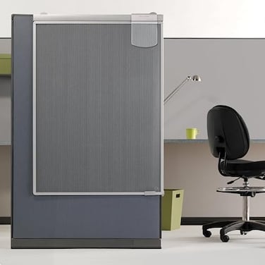 Quartet Workstation Privacy Screen, 36" x 48", For Cubicle or Office, Adjustable Height, Sliding, Sturdy Aluminum Frame, Includes Attachable Whiteboard ,WPS1000