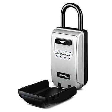 Master Lock Portable Key Lock Box Holds 6 Keys, Light Up Dials, 5424EC