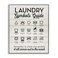 Stupell Industries Rustic Laundry Symbols Guide'Framed Giclee Art