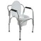 PCP Lightweight Bedside Commode with Pail and Removable Backrest, Silver Frost