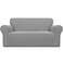 Easy-Going Stretch Loveseat Couch Covers Washable Light Gray