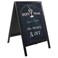 MyGift Black Metal A-Frame Chalkboard Sign, Double Sided Sidewalk Board