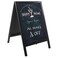 MyGift Black Metal A-Frame Chalkboard Sign, Double Sided Sidewalk Board